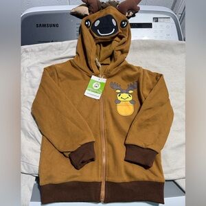 Doodle Pants Moose 3D Hoodie 4T